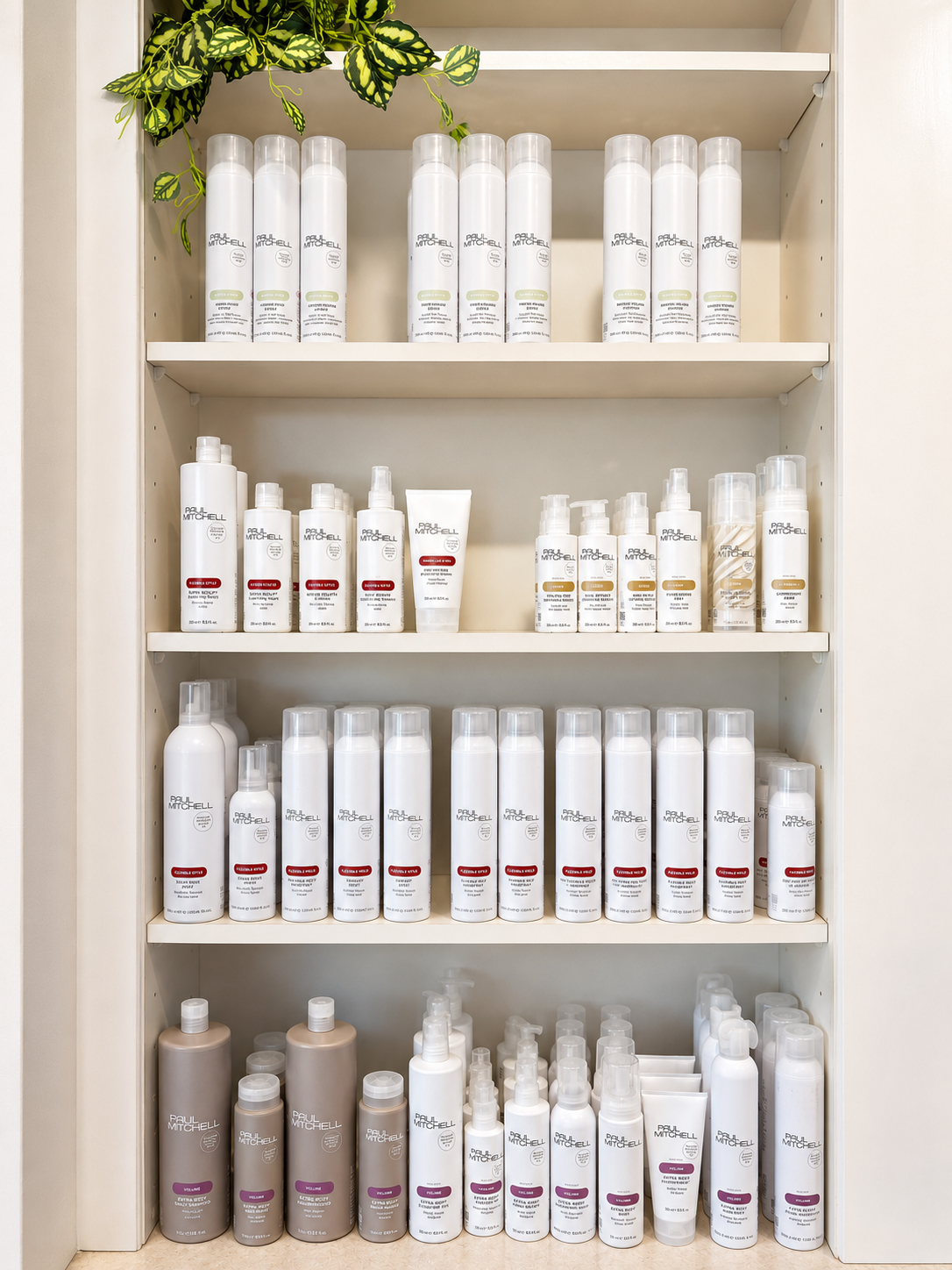 Symmetry Salons retail product shelf